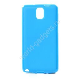 Мягкий пластиковый чехол для Samsung Galaxy Note 3 / N9000 (голубой)