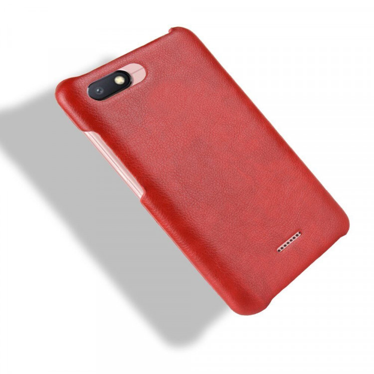 Чехол Litchi Texture для Xiaomi Redmi 6A (красный)