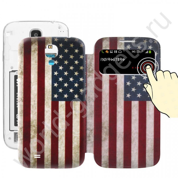 Задняя крышка-чехол Retro American Flag для Samsung Galaxy S4 / i9500