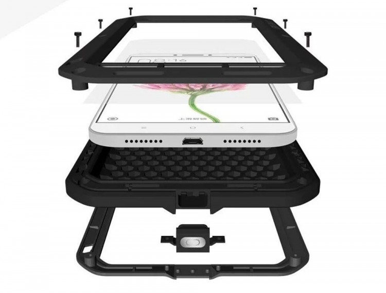 Гибридный чехол LOVE MEI для Xiaomi Mi Max (красный)