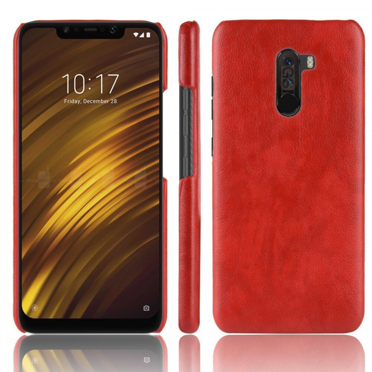 Чехол Litchi Texture для Xiaomi Pocophone F1 / Poco F1 (красный)