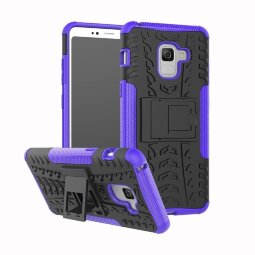 Чехол Hybrid Armor для Samsung Galaxy A8 Plus (2018) (черный + фиолетовый)