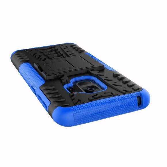 Чехол Hybrid Armor для Samsung Galaxy S9+ (черный + голубой) Чехол Hybrid Armor для Samsung Galaxy S9+ (черный + голубой)
