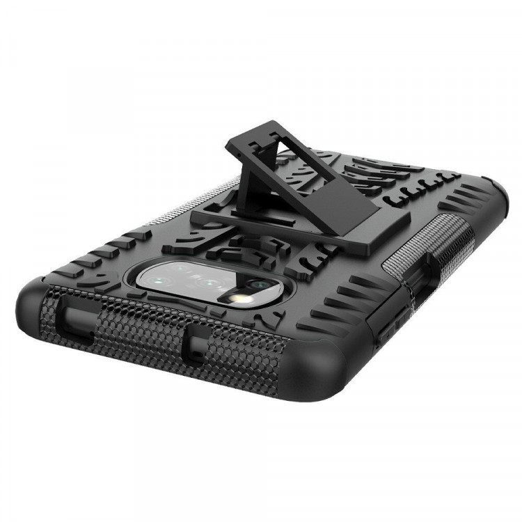 Чехол Hybrid Armor для Xiaomi Poco X3 NFC / Poco X3 / Poco X3 Pro (черный)