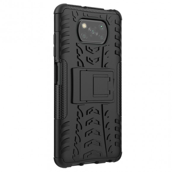 Чехол Hybrid Armor для Xiaomi Poco X3 NFC / Poco X3 / Poco X3 Pro (черный) Чехол Hybrid Armor для Xiaomi Poco X3 NFC / Poco X3 / Poco X3 Pro (черный)