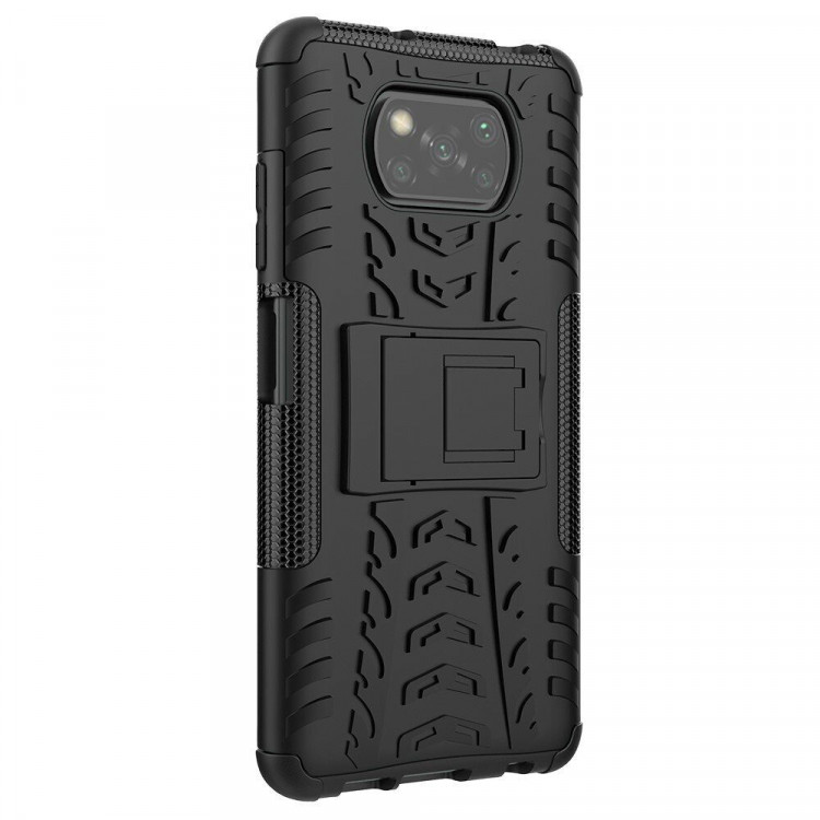 Чехол Hybrid Armor для Xiaomi Poco X3 NFC / Poco X3 / Poco X3 Pro (черный)