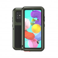 Гибридный чехол LOVE MEI для Samsung Galaxy A51 (темно-зеленый)