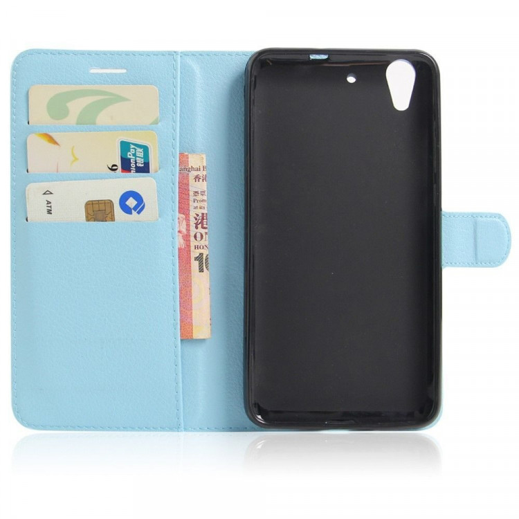 Чехол с визитницей для Huawei Y6 II (голубой)