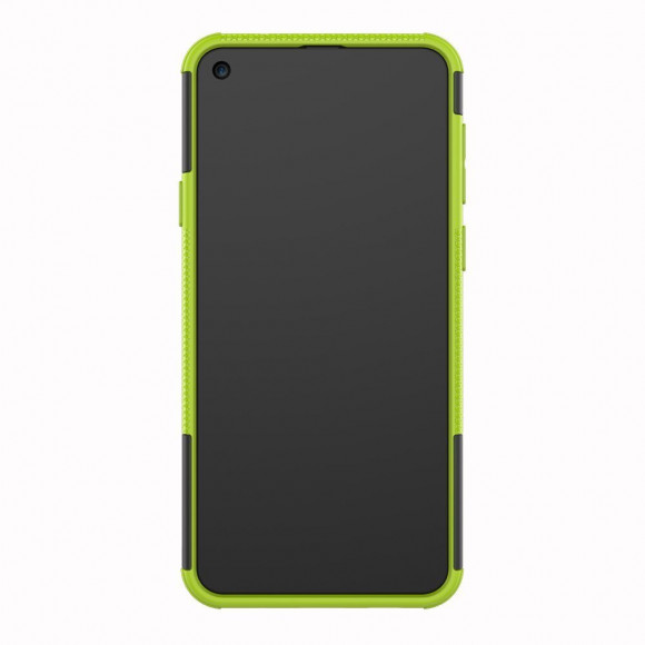 Чехол Hybrid Armor для Samsung Galaxy A8s (черный + зеленый)