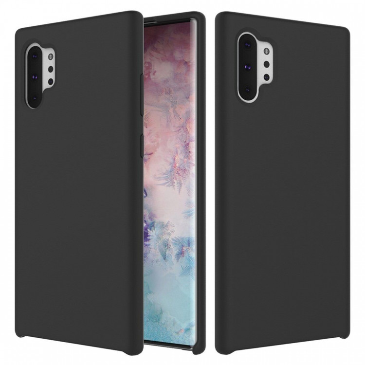 Силиконовый чехол Mobile Shell для Samsung Galaxy Note 10+ (Plus) (черный)