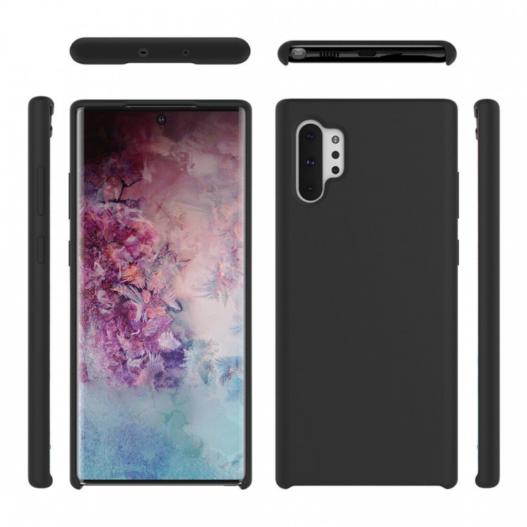Силиконовый чехол Mobile Shell для Samsung Galaxy Note 10+ (Plus) (черный)