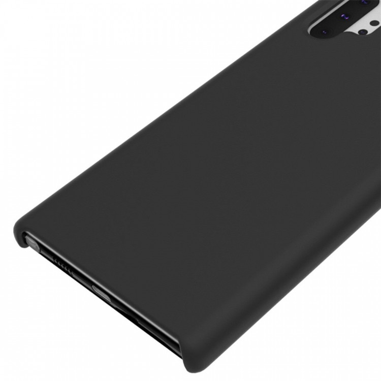Силиконовый чехол Mobile Shell для Samsung Galaxy Note 10+ (Plus) (черный)