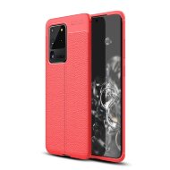 Чехол-накладка Litchi Grain для Samsung Galaxy S20 Ultra (красный)