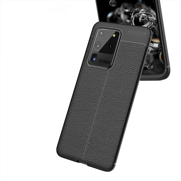 Чехол-накладка Litchi Grain для Samsung Galaxy S20 Ultra (красный)