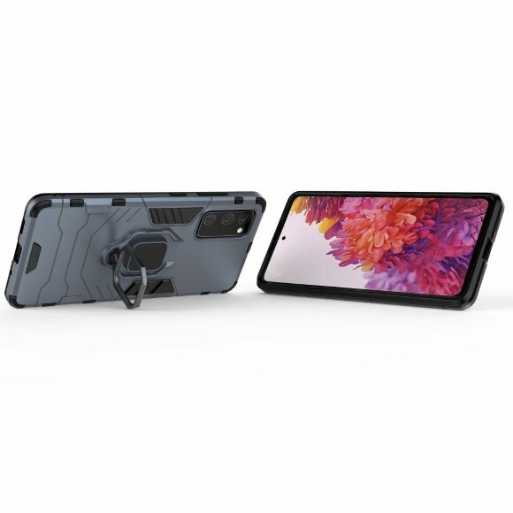Чехол Armor Ring Holder для Samsung Galaxy S20 FE (S20 Fan Edition) (темно-синий)