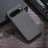 Чехол с тканевой текстурой для Google Pixel 9, Pixel 9 Pro (серый)