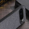 Чехол с тканевой текстурой для Google Pixel 9, Pixel 9 Pro (серый)