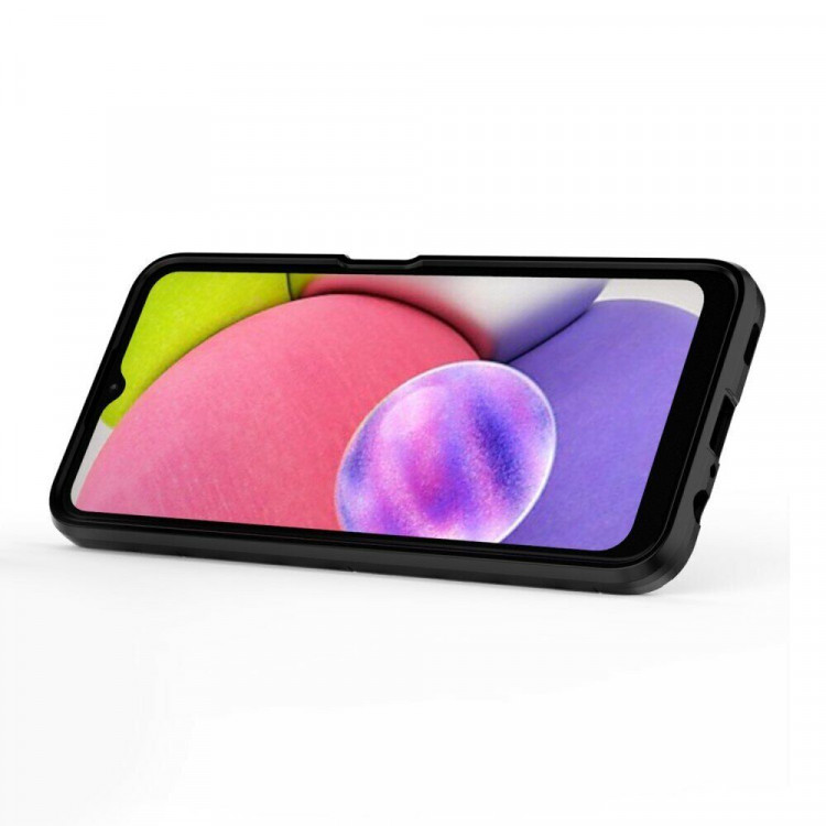 Чехол Armor Ring Holder для Samsung Galaxy A03s (черный)