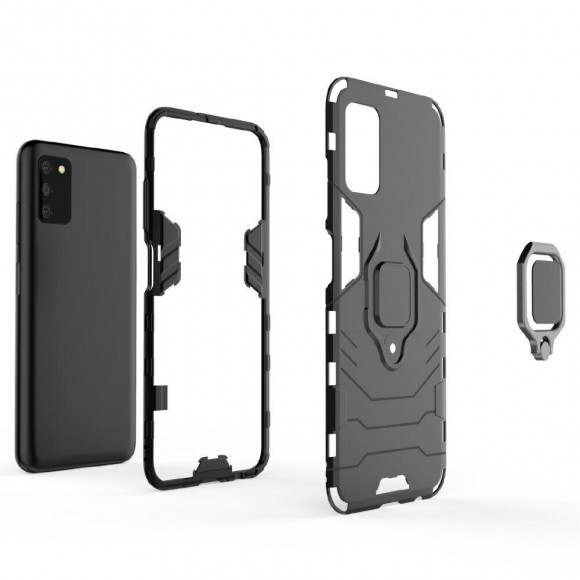 Чехол Armor Ring Holder для Samsung Galaxy A03s (черный) Чехол Armor Ring Holder для Samsung Galaxy A03s (черный)