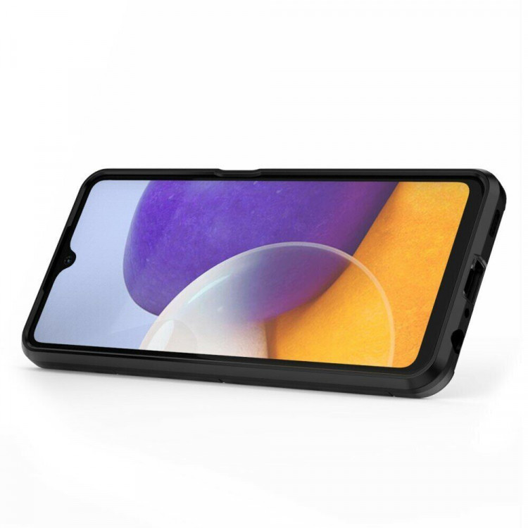 Чехол Armor Ring Holder для Samsung Galaxy A22 (черный)