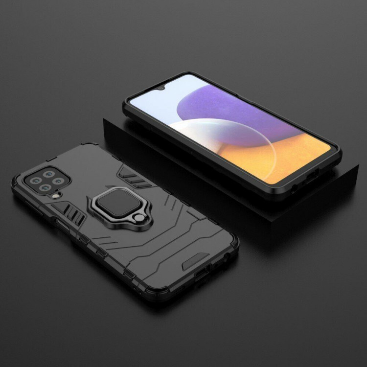 Чехол Armor Ring Holder для Samsung Galaxy A22 (черный)