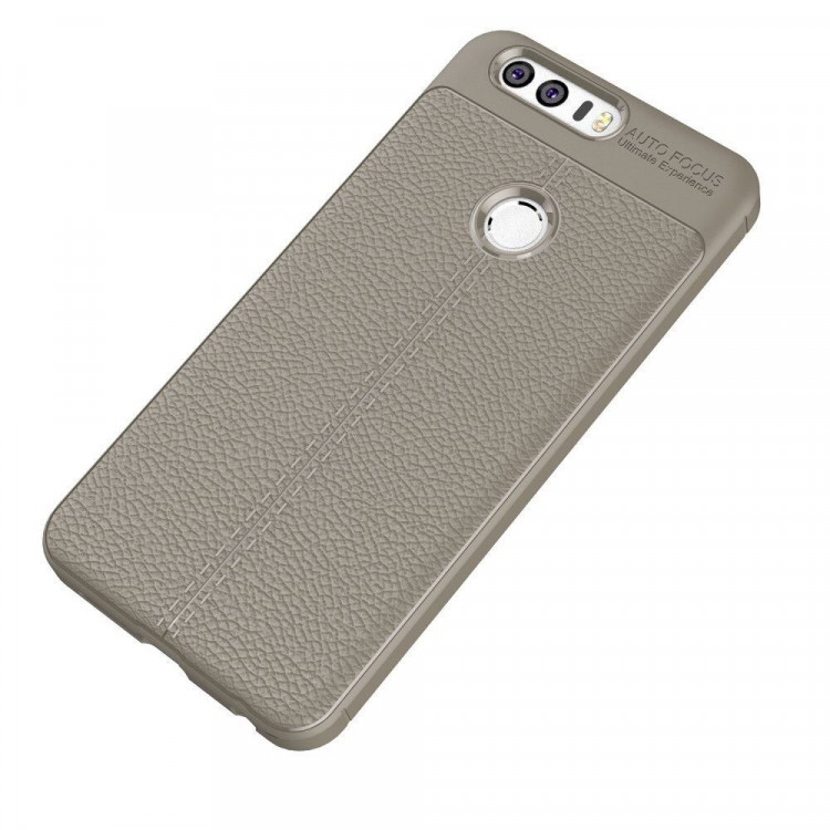 Чехол-накладка Litchi Grain для Huawei Honor 8 (серый)