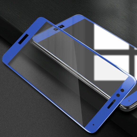 Защитное стекло 3D для Huawei Honor V10 / View 10 (голубой)