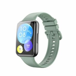 Силиконовый ремешок для Huawei Watch Fit 2 (серо-зеленый)