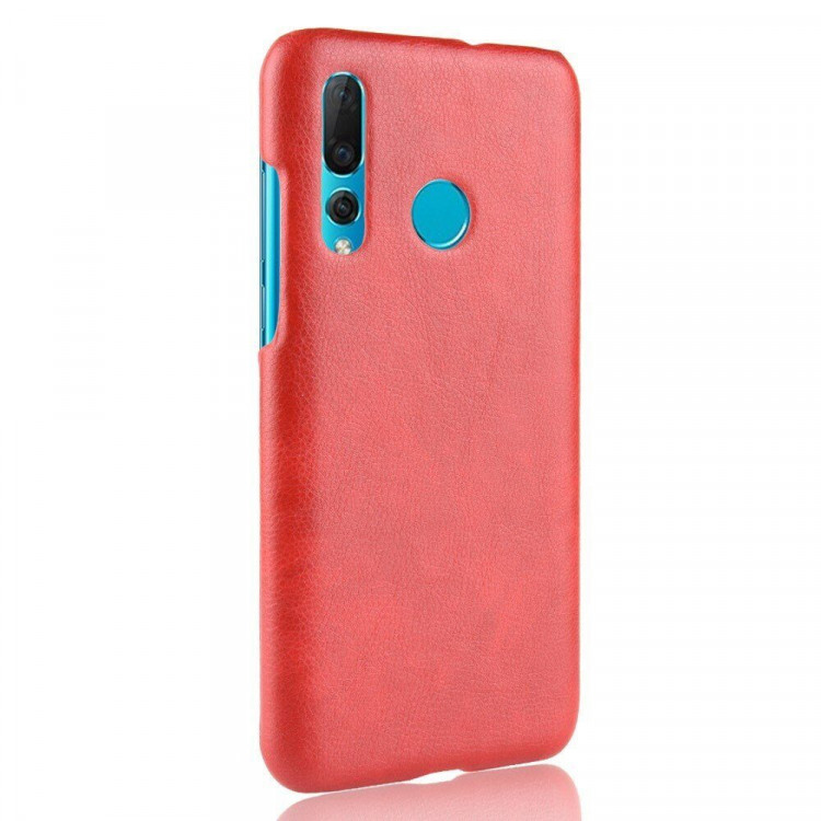 Кожаная накладка-чехол Litchi Texture для Huawei nova 4 (красный)