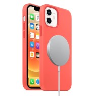 Чехол MagSafe для iPhone 12 mini (розово-оранжевый) Чехол MagSafe для iPhone 12 mini (розово-оранжевый)