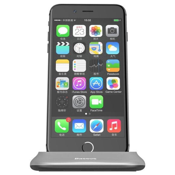 Док-станция Baseus для iPhone  8 / 8 Plus / 7 / 7 Plus / 6 / 6S / 6 Plus / 6S Plus (серебряный)