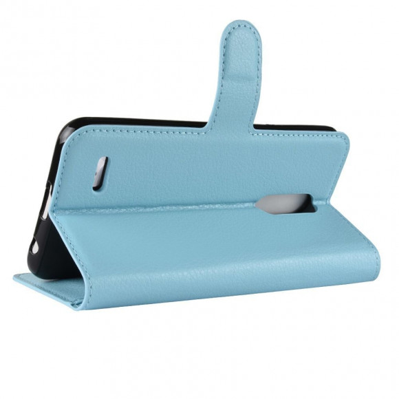 Чехол с визитницей для LG K10 (2018) / LG K30 (голубой) Чехол с визитницей для LG K10 (2018) / LG K30 (голубой)