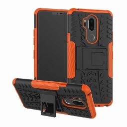 Чехол Hybrid Armor для LG G7 / LG G7 ThinQ (черный + оранжевый)
