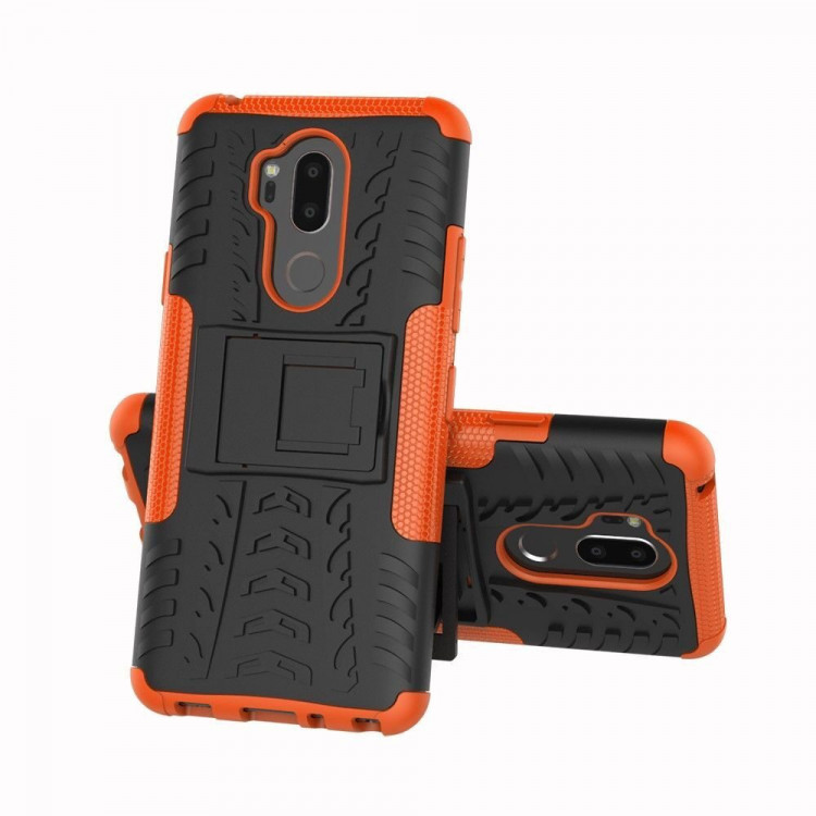 Чехол Hybrid Armor для LG G7 / LG G7 ThinQ (черный + оранжевый)