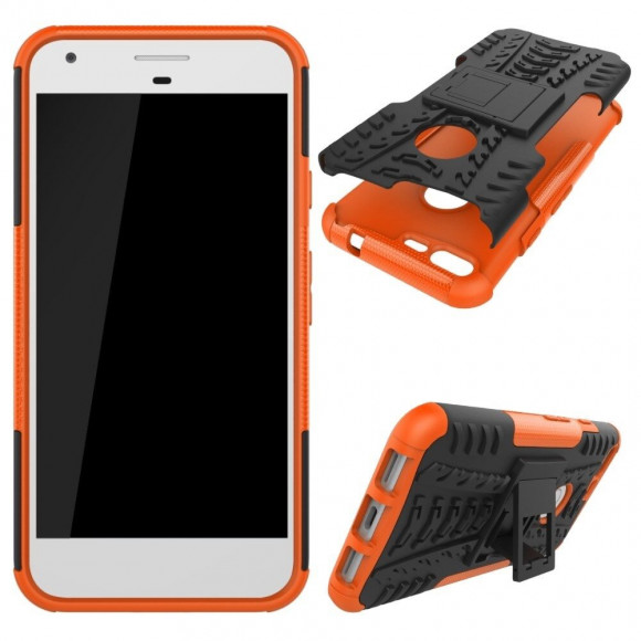 Чехол Hybrid Armor для Google Pixel XL (черный + оранжевый) Чехол Hybrid Armor для Google Pixel XL (черный + оранжевый)