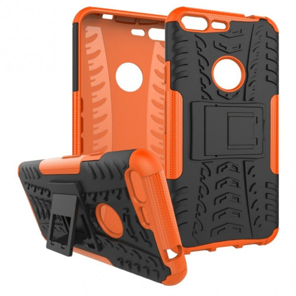 Чехол Hybrid Armor для Google Pixel XL (черный + оранжевый) Чехол Hybrid Armor для Google Pixel XL (черный + оранжевый)