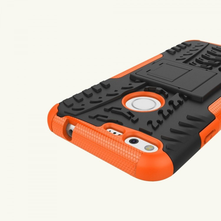 Чехол Hybrid Armor для Google Pixel XL (черный + оранжевый)