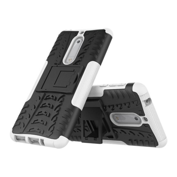 Чехол Hybrid Armor для Nokia 5 (черный + белый)