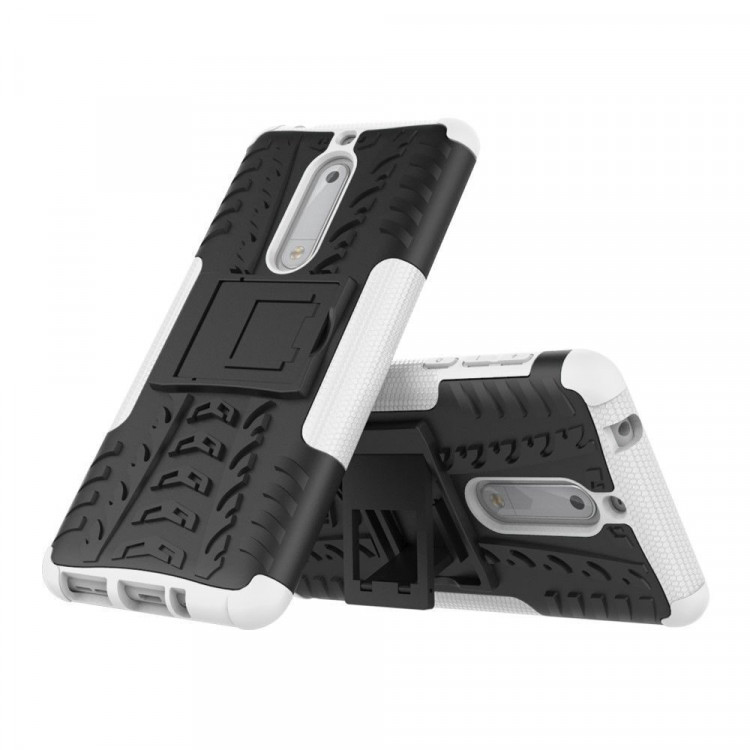 Чехол Hybrid Armor для Nokia 5 (черный + белый)