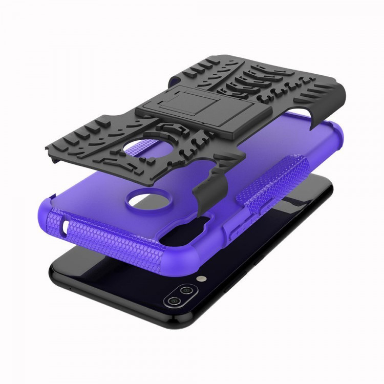 Чехол Hybrid Armor для Asus ZenFone 5 ZE620KL / 5z ZS620KL (черный + голубой)