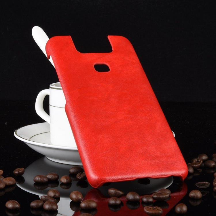 Кожаная накладка-чехол для Asus Zenfone 6 ZS630KL (красный)