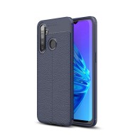 Чехол-накладка Litchi Grain для Realme 5 Pro (темно-синий) Чехол-накладка Litchi Grain для Realme 5 Pro (темно-синий)