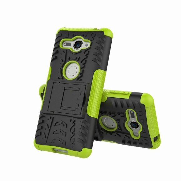 Чехол Hybrid Armor для Sony Xperia XZ2 Compact (черный + зеленый) Чехол Hybrid Armor для Sony Xperia XZ2 Compact (черный + зеленый)