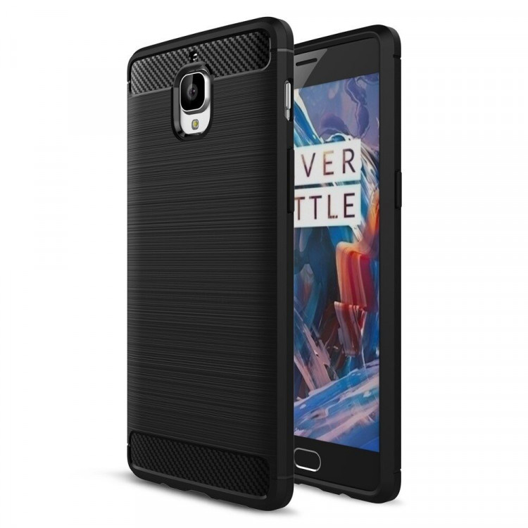 Чехол-накладка Carbon Fibre для OnePlus 3 / OnePlus 3T (черный)