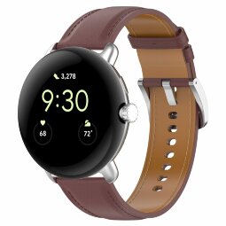 Кожаный ремешок для Google Pixel Watch (темно-коричневый)
