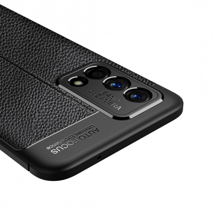 Чехол-накладка Litchi Grain для Realme GT Master Edition (черный)