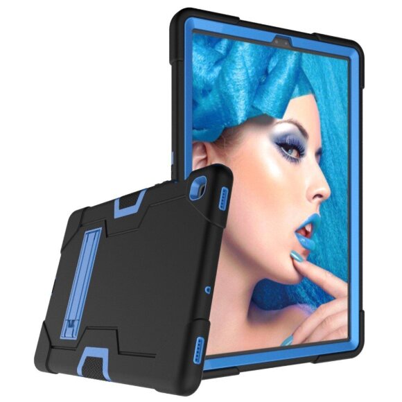 Гибридный TPU чехол для Samsung Galaxy Tab S5e SM-T720 / SM-T725 (черный + голубой) Гибридный TPU чехол для Samsung Galaxy Tab S5e SM-T720 / SM-T725 (черный + голубой)