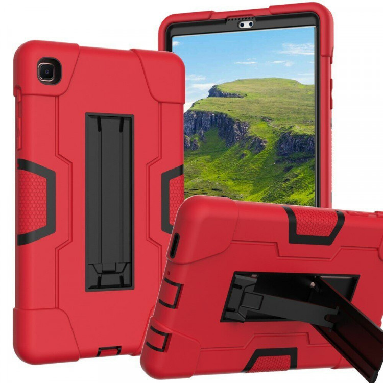 Гибридный TPU чехол для Samsung Galaxy Tab A7 Lite SM-T220 / SM-T225 (красный+черный)
