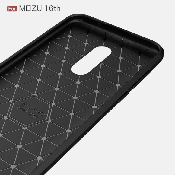 Чехол-накладка Carbon Fibre для Meizu 16th (M882H) (черный)