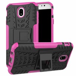 Чехол Hybrid Armor для Samsung Galaxy J7 2017 (черный + розовый)